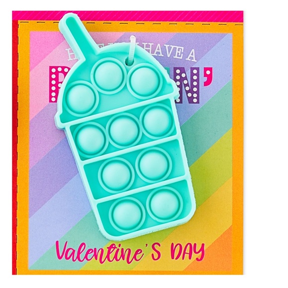 Valentine’s Day Fidget Bubble Popper & Card 4 Piece Party Favor Set, 2 Pack NWT - Picture 3 of 3